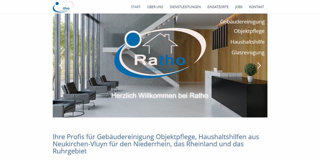 Ratho Gebäudereinigung Referenz Pixelnerds Webseitenerstellung